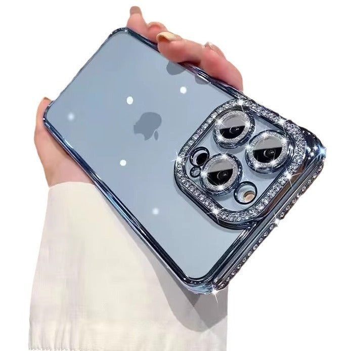 COQUE TELEPHONE DESIGN EN STRASS ACCENTS DE CRISTAL