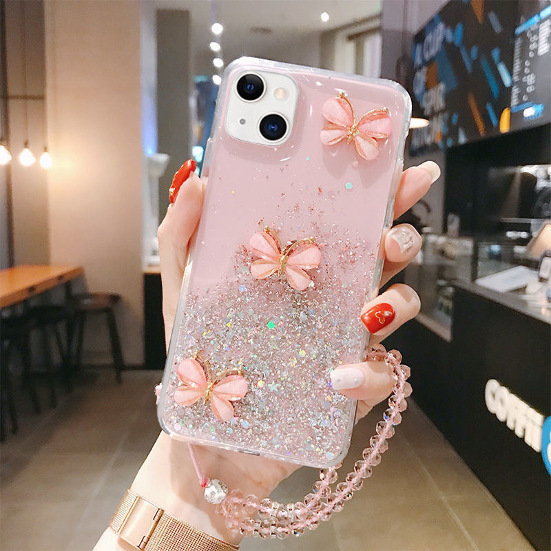 COQUE TELEPHONE DESIGN PAPILLON