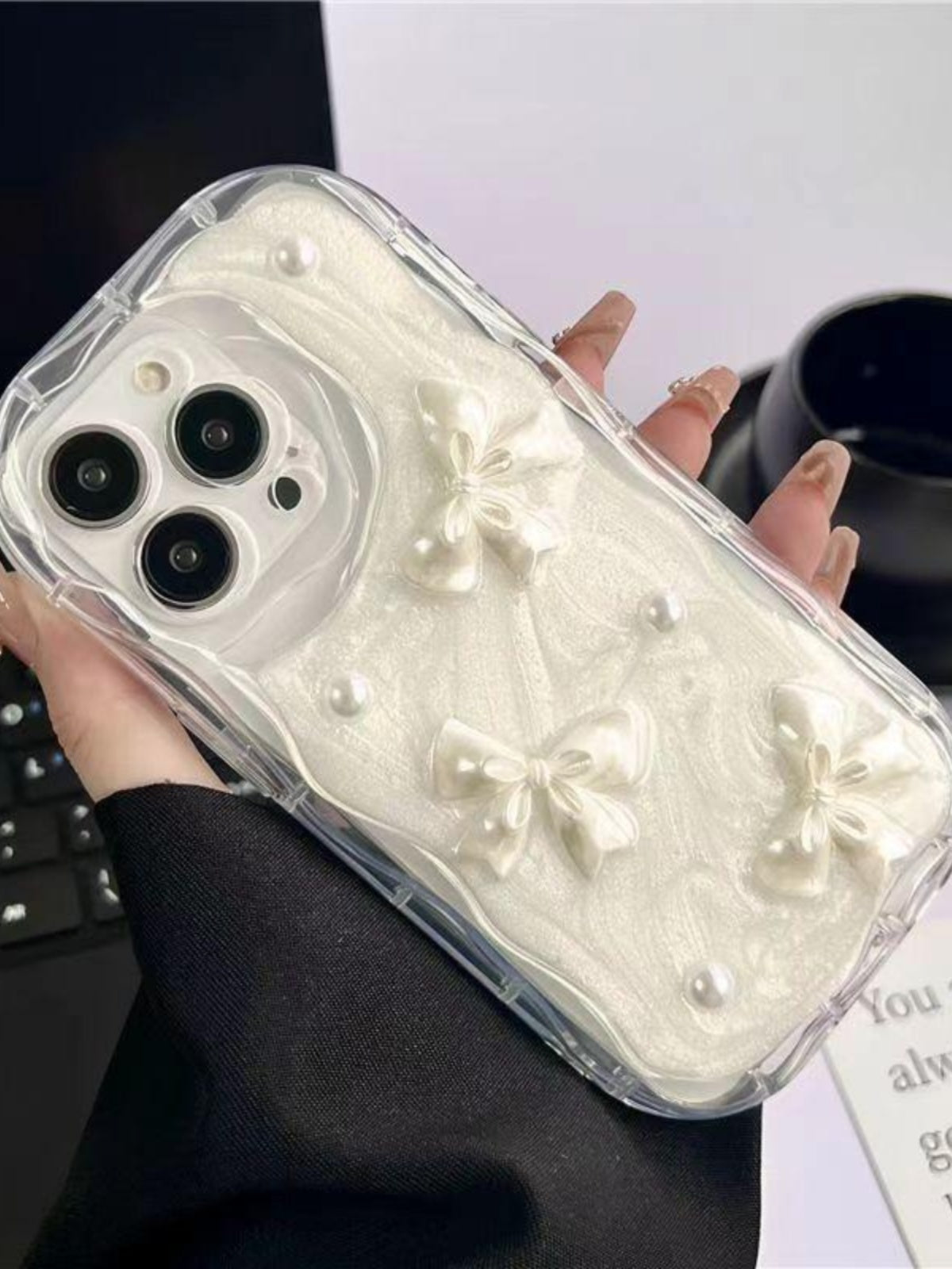 COQUE DE TELEPHONE 3D PERLE