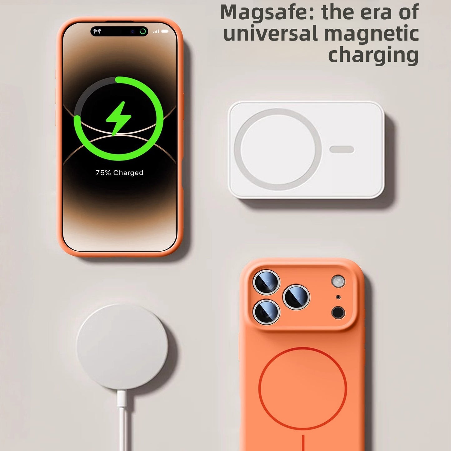 ETUI DE TELEPHONE MAGNETIQUE EN SILICONE LIQUIDE