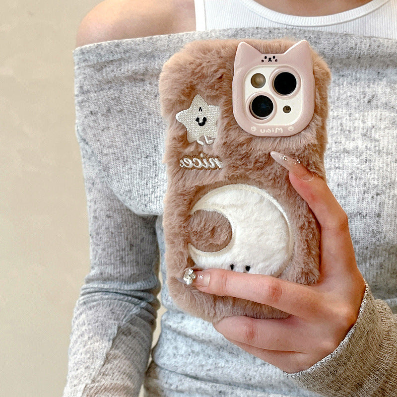 COQUE EN PELUCHE POUR TELEPHONE PORTABLE