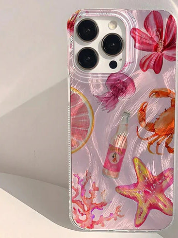 COQUE TELEPHONE MOTIFS D'ANIMAUX MARINS