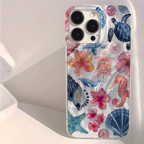 COQUE TELEPHONE MOTIFS D'ANIMAUX MARINS