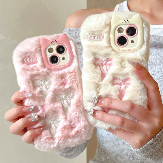 COQUE EN PELUCHE POUR TELEPHONE PORTABLE